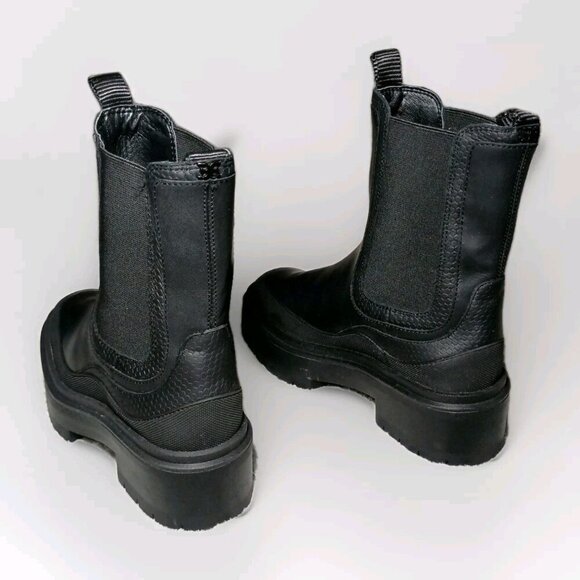 Sam Edelman Lulia Black Chunky Heel Rounded Toe Pull On Sz 5 Chelsea Ankle Boots - Picture 6 of 16